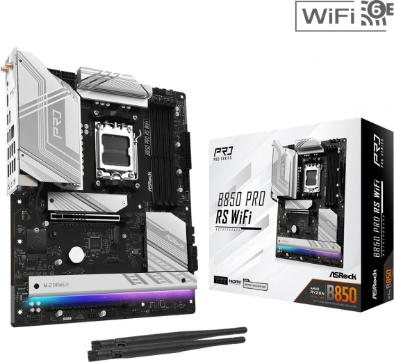asrock b650 pro rs wifi (am5, ddr5, atx) gaming moederbord