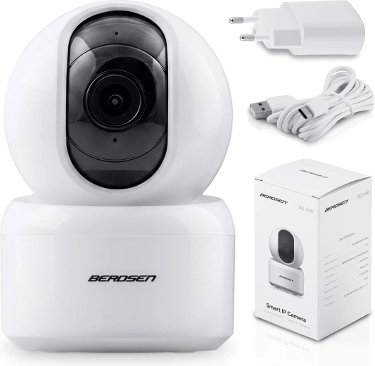Berdsen draaibare IP-camera Wi‑Fi 3 Mpx voor thuisbewaking en als babyfoon