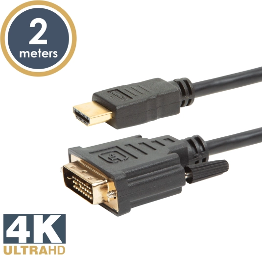 Bidirectionele HDMI-naar-DVI-D-kabel 2 m
