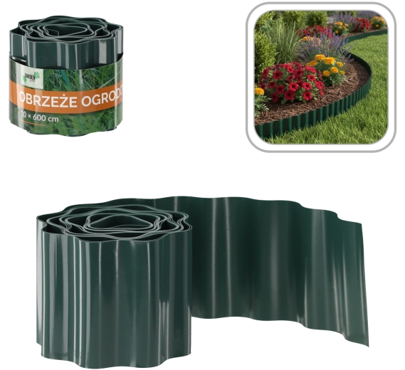Tuinrand 10 × 600 cm groen
