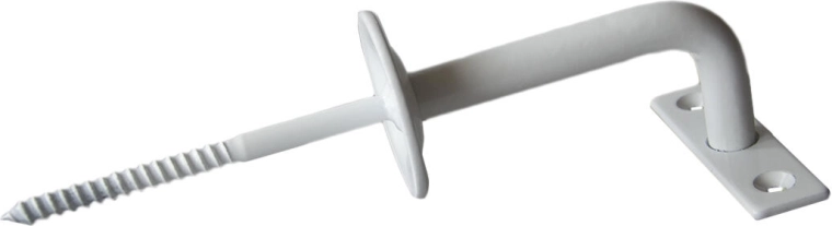 Klassieke witte houder voor leuning van balustrade