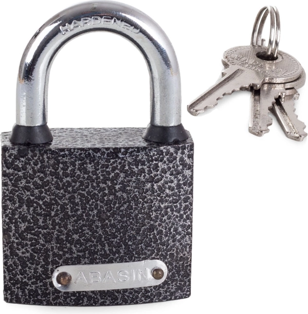 Hangslot 50 mm met geharde beugel en 3 sleutels