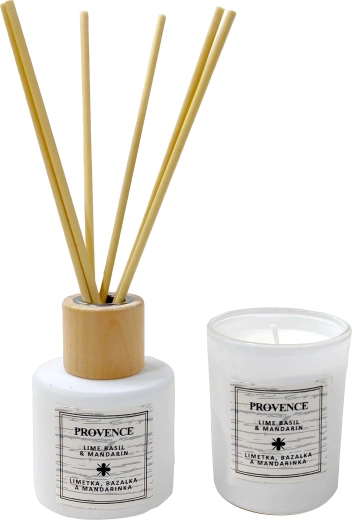 Cadeauset kaars en diffuser Lime Basil Mandarin Provence