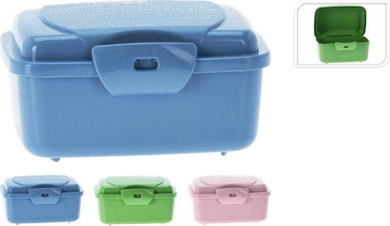 Snackbox met kliksluiting 350 ml, mix kleuren