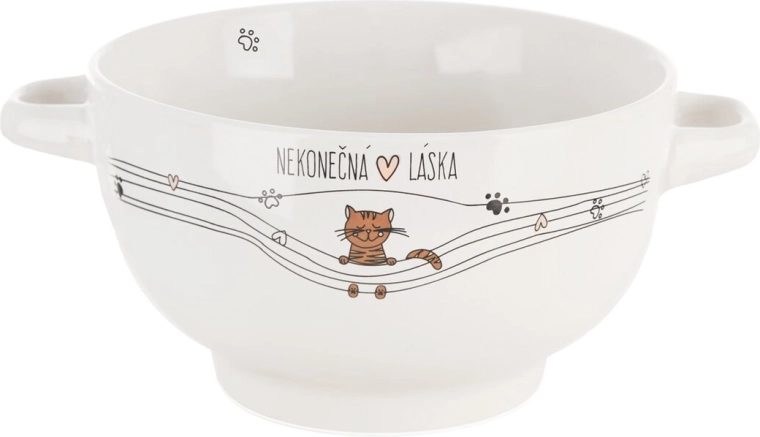 Keramische kom “Oneindige liefde” met kattenmotief 14 cm