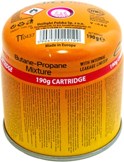 Hervulbare gascartouche 190 g (butaan‑propaan)