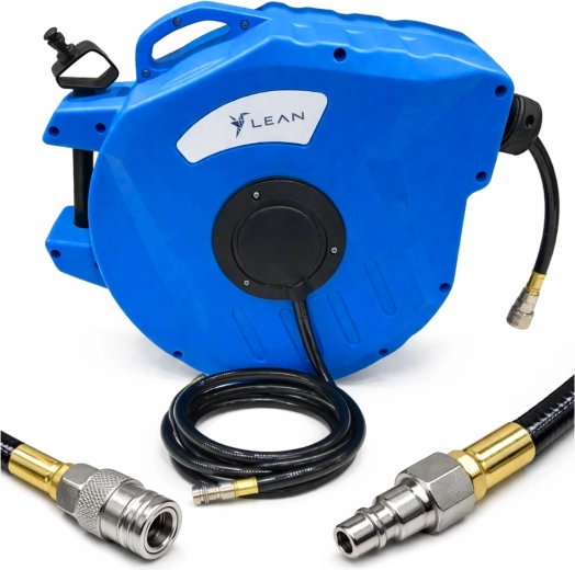 Automatische oprolbare pneumatische slangenhaspel 20 m, 8×12 mm, 24 bar