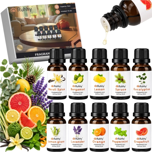 Set geuroliën RUHHY 10 × 15 ml - 10 stuks