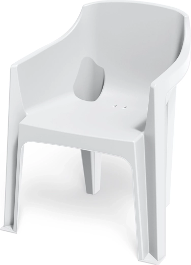 stoel met armleuningen Turino wit