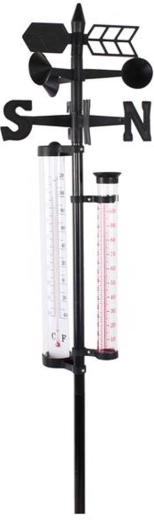 Buiten weerstation op prikstok met 5 functies