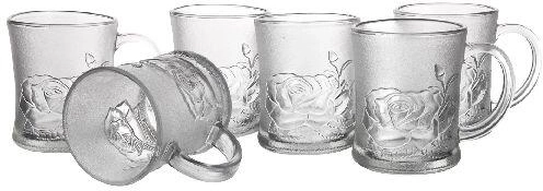 Glazen mokken Rosalia 250 ml – set van 6 stuks