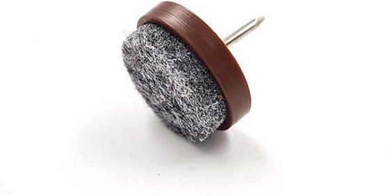 Viltglijders met spijker ter bescherming van vloeren 20 mm, bruin (8 stuks)