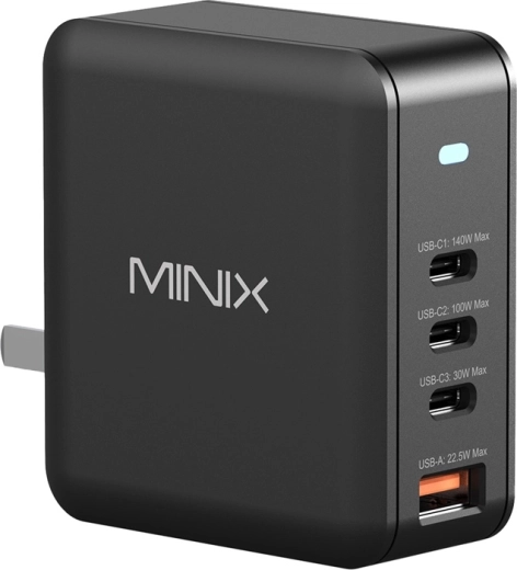 Minix GaN-wandlader 165 W (3× USB-C, 1× USB-A)