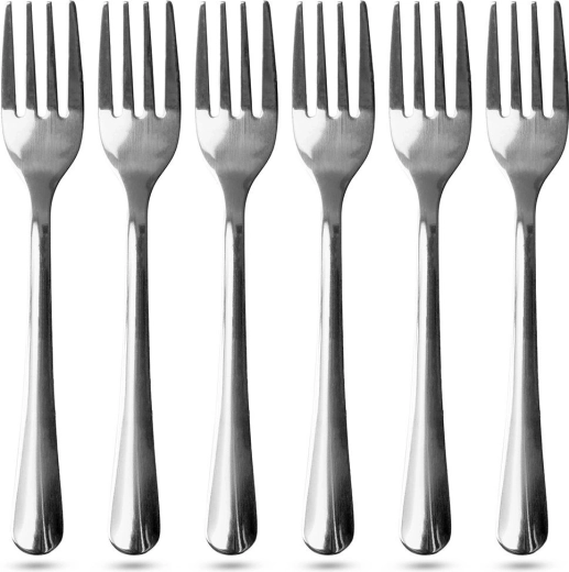 Set van 6 roestvrijstalen dessertvorkjes
