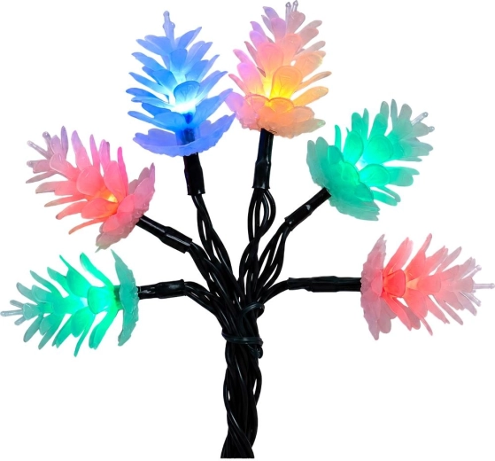 RETLUX kerstverlichtingssnoer met LED-dennenappels, 40 multicolor-leds, 10 m