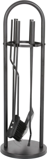 Set haardgereedschap – stoffer, schep, tang en pook