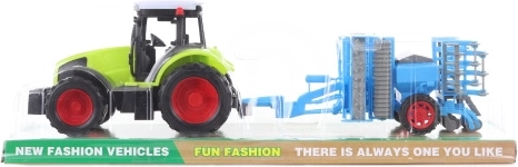 Plastic tractor met zaaimachine