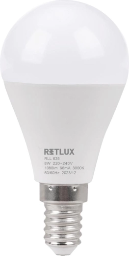 Retlux LED-lamp mini globe E14 8 W warm wit