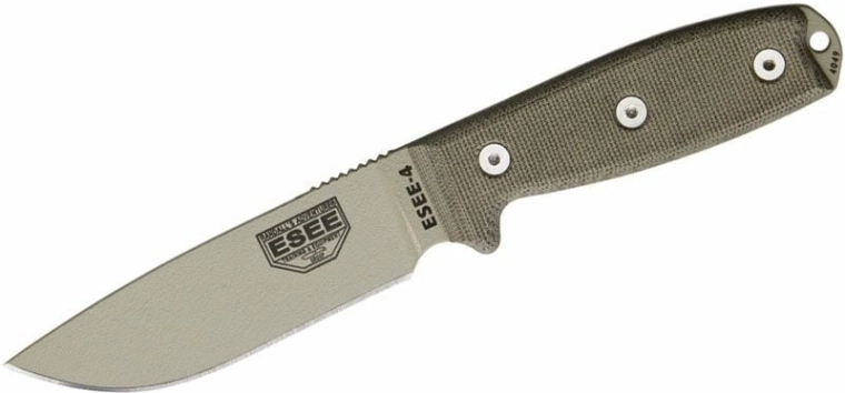 Universeel mes ESEE 4 Desert Tan met schede