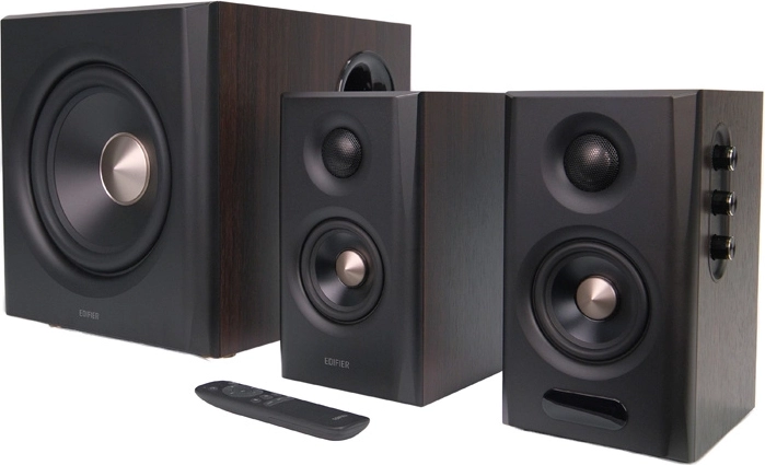 Edifier S355DB 2.1 luidsprekers met draadloze subwoofer (bruin)