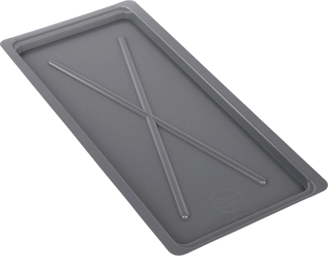 Zilveren brede lekbak voor afdruiprek 50 cm 50 × 22,5 cm