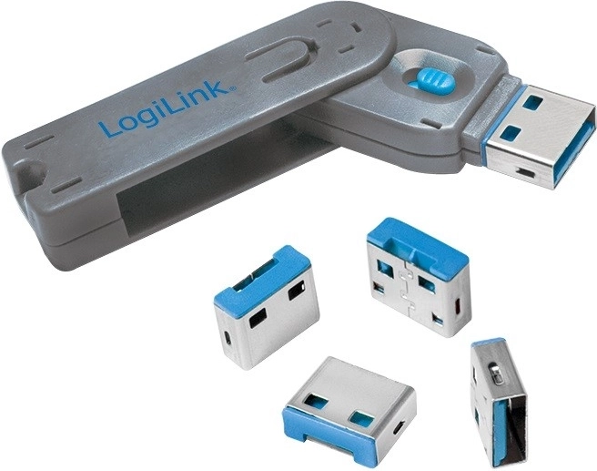 USB-poortblokker LOGILINK met sleutel – set van 4 stuks