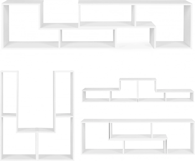 Moderne modulaire geometrische boekenkast met 4 planken ModernHome