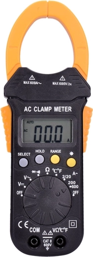 Solight stroomtangmultimeter AC/DC 600 V, AC 600 A met temperatuurmeting