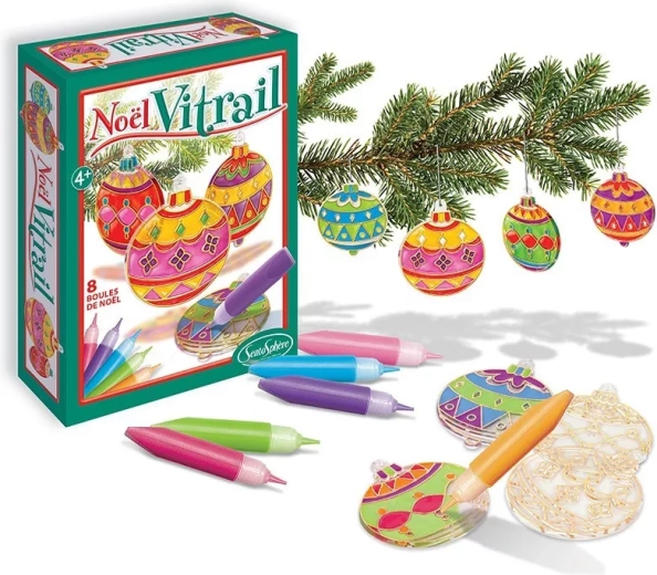 Sentosphere kerst-glas-in-lood-ornamenten