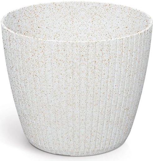 Bloempot Lamia Eco Wood 13,8 cm wit
