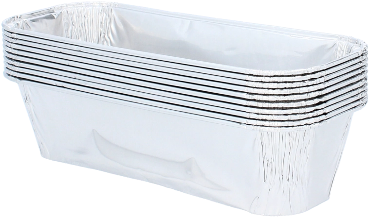 Set van wegwerp aluminium bakvormen 24 × 10 × 6 cm, 10 stuks