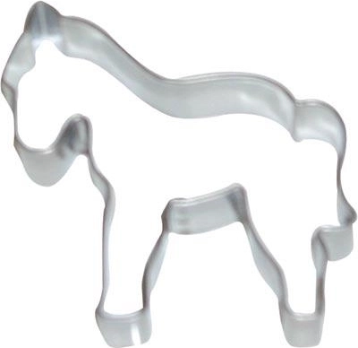 RVS uitsteekvormpje voor koekjes – paard (set van 10 stuks)