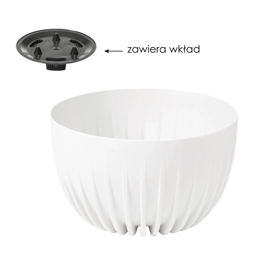 Misa Mira 300 witte bloempot met inzet