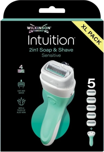 Wilkinson Intuition 2-in-1 Soap & Shave Sensitive dames scheermes met zeep