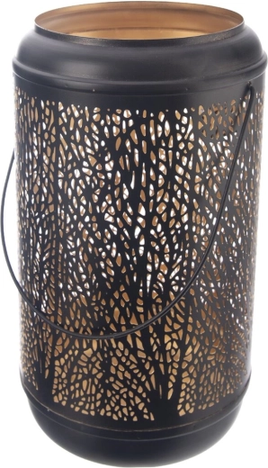 Metalen kandelaar Tree zwart-goud 29 cm