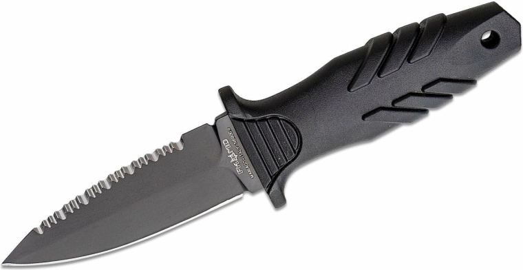 Fox Knives Elementum tactische dolk 10 cm, volledig zwart