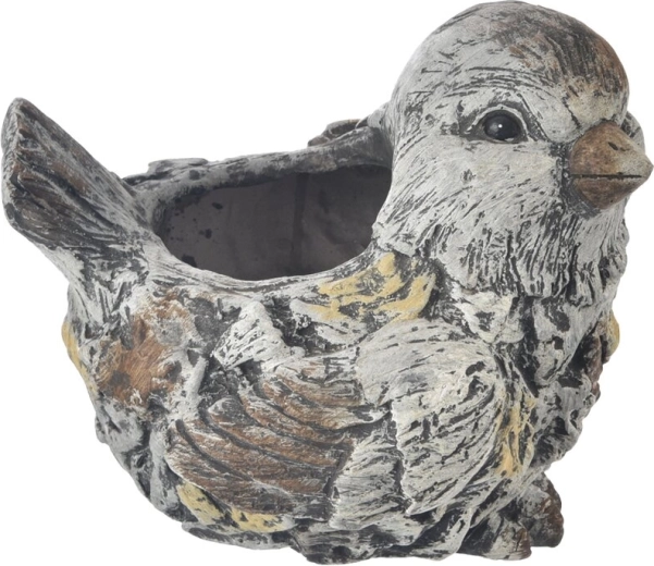 EBI keramische decoratie Vogel in steenlook 30 × 22 × 26 cm