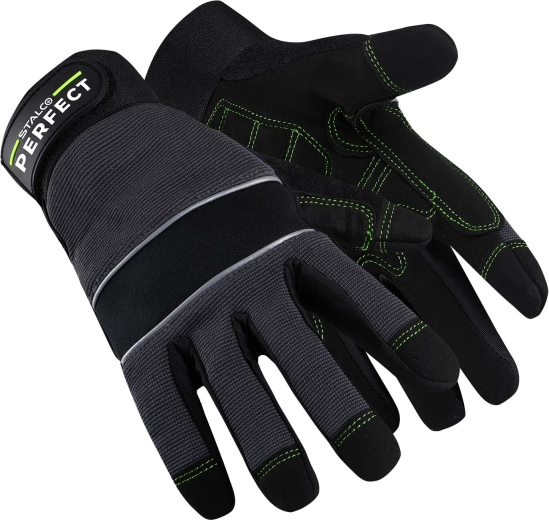 Stalco perfect Soft grip werkhandschoenen van kunstleer, maat 10
