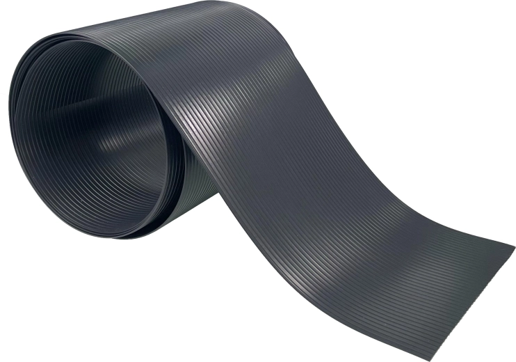 Schuttingband PROTECTO classic 19 cm, grafiet, 2,55 m – voorgestanst strook met clips