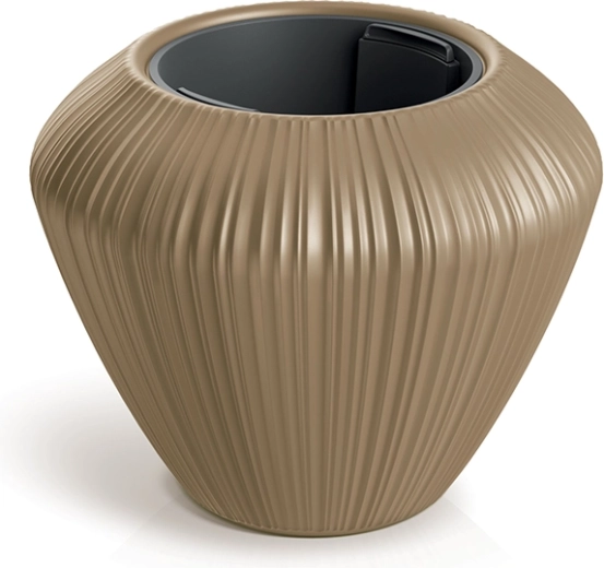 Bloempot OROHA, diameter 38 cm, karamelkleurig