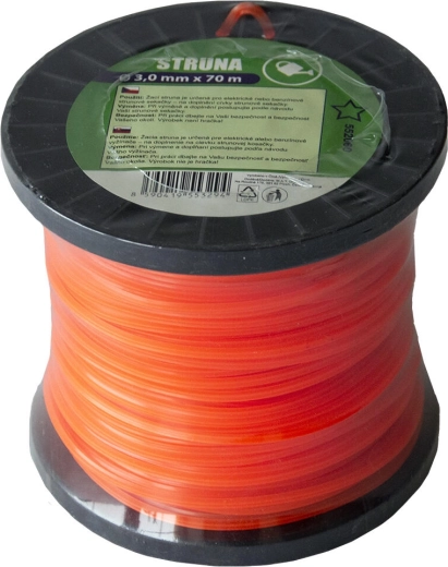 Nylon maaidraad 3 mm ster, 70 m oranje