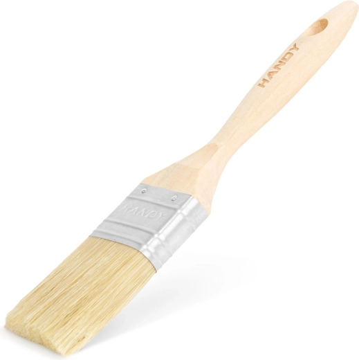 Platte verfkwast met houten handvat 50 mm