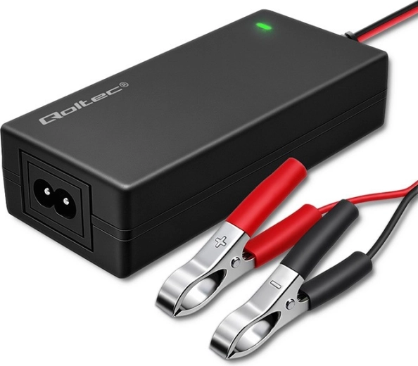 Qoltec intelligente acculader voor AGM/GEL/STD-batterijen 12 V 2 A met LED-indicatie