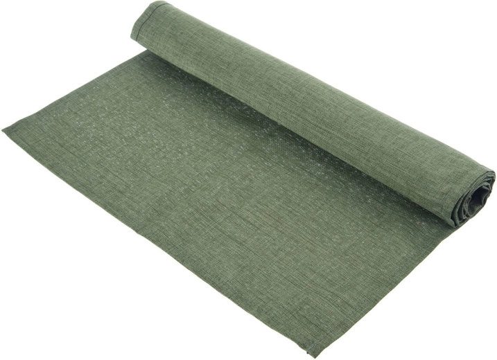 Groene tafelloper van polyester 140 × 40 cm