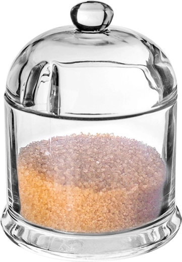 Glazen suikerpot met deksel 8,5 cm