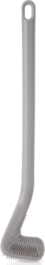 Siliconen wc-borstel grijs 40 cm