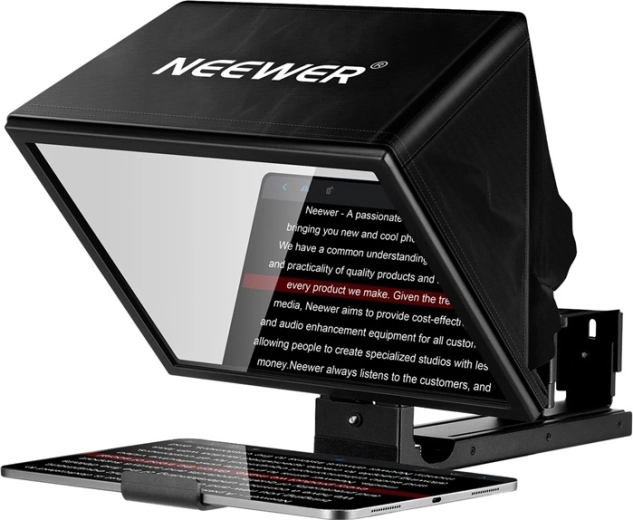 Neewer Basics X12B verstelbare 12" teleprompter van aluminiumlegering