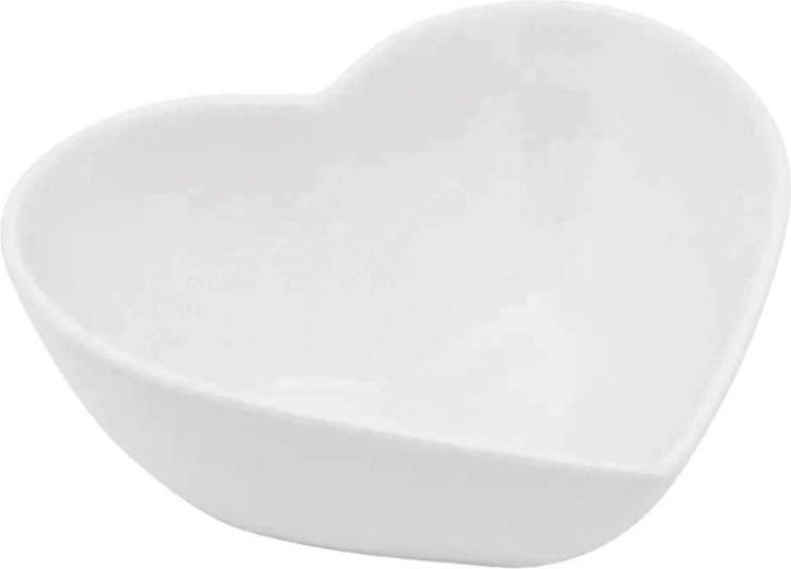 Regular porseleinen kom in hartvorm, crèmekleurig, 13 cm, 300 ml