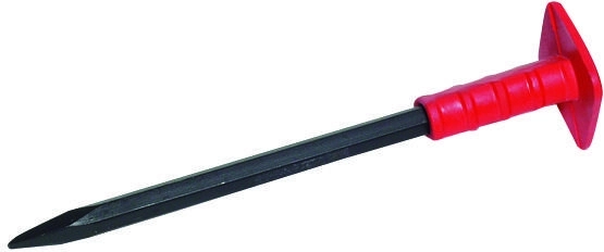 Puntige steenhouwersbeitel met PVC-beschermer 300 mm