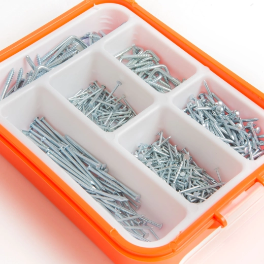 Set spijkers en ophanghaken, 475 stuks